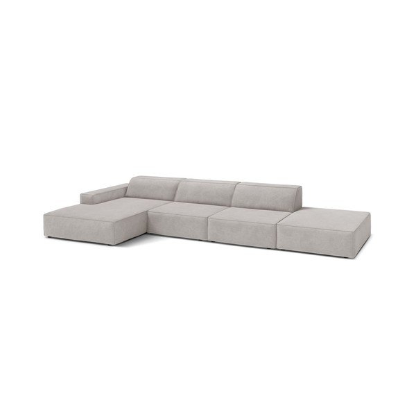 Divano angolare componibile grigio chiaro (con penisola a sinistra/con chaise lounge) Jodie – Micadoni -image-1
