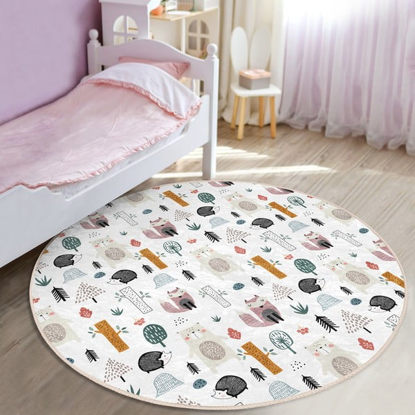 Tappeto bianco per bambini ø 100 cm Comfort - Mila Home-image-2
