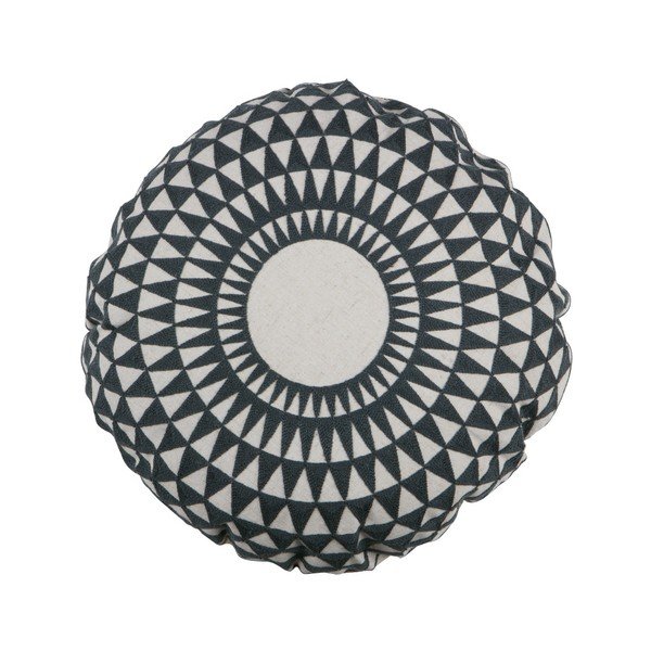 Modro-bílý polštář WOOOD Inez, Ø 45 cm