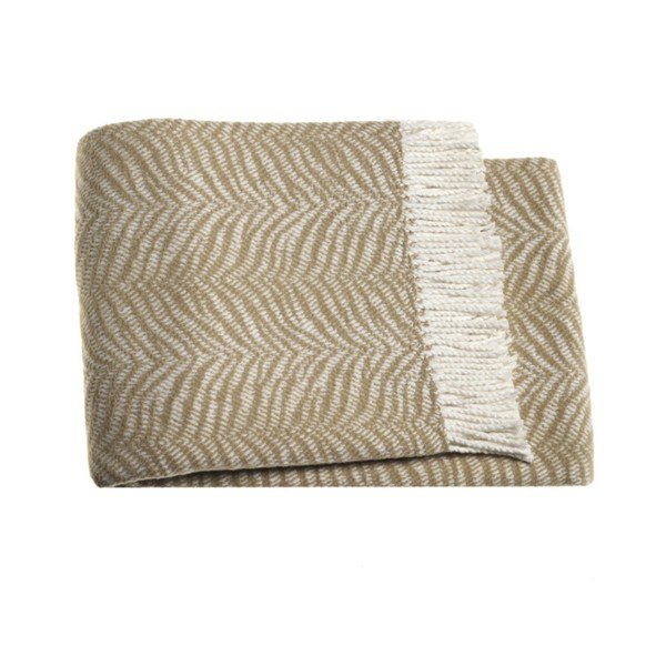 Plaid marrone con contenuto di cotone , 140 x 180 cm Tiger - Euromant