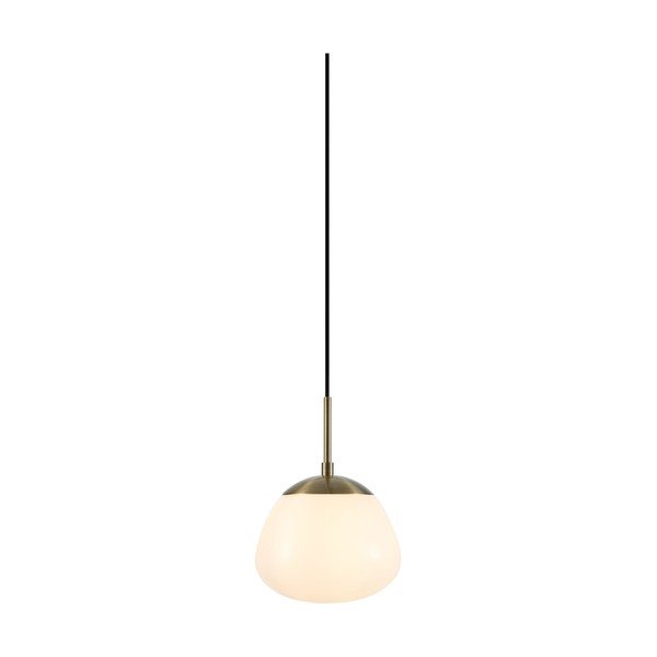 Lampadario bianco/color ottone in vetro ø 18 cm Rise – Markslöjd