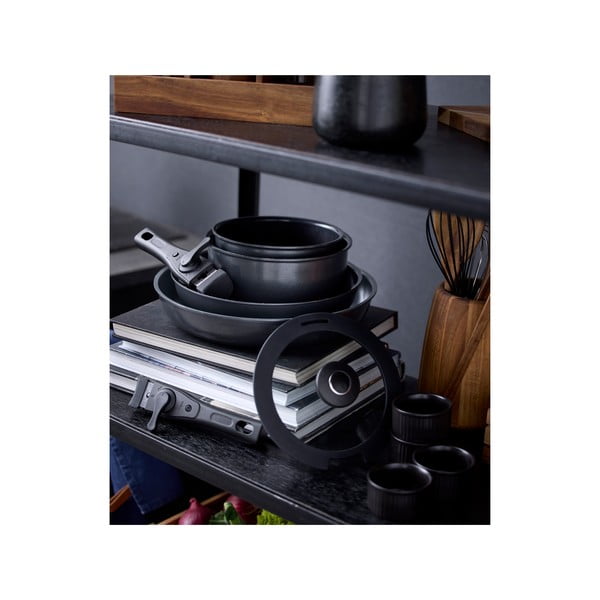 Set di padelle con manico rimovibile in alluminio con superficie antiaderente 2 pz ø 28 cm – Holm-image-3