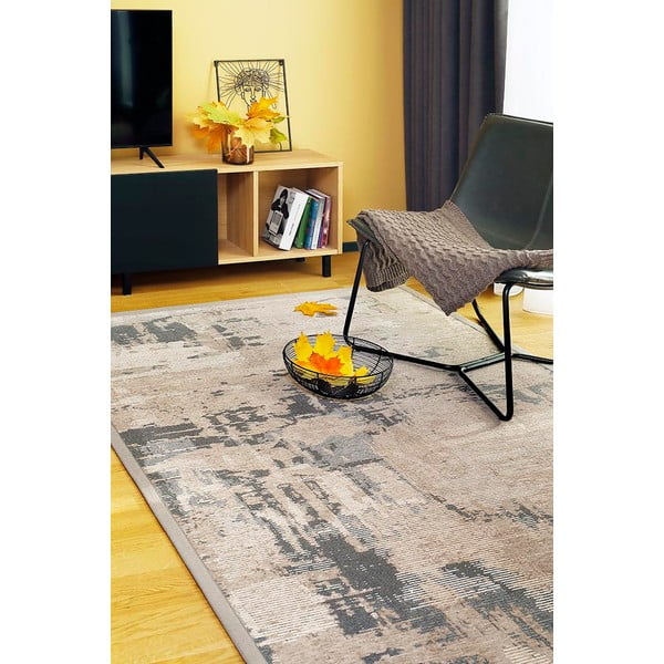 Tappeto bifacciale marrone , 100 x 160 cm Nedrema - Narma-image-1