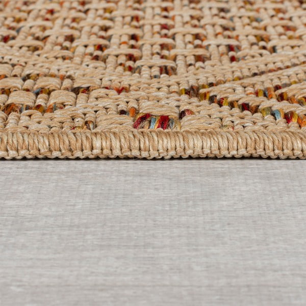 Tappeto per interni ed esterni in colore naturale 200x290 cm Nora Diamond - Flair Rugs-image-4