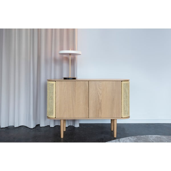 Lampada da tavolo LED bianca e nera in metallo con paralume in metallo con intensità regolabile (altezza totale 41,5 cm) Asteria Table – UMAGE-image-1