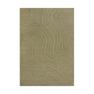 Tappeto in lana color kaki tessuto a mano 200x290 cm Mesmerise Sage - Flair Rugs