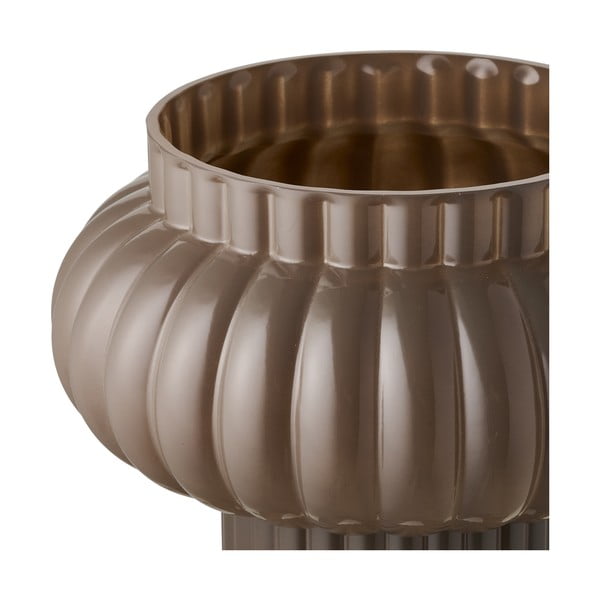 Vaso marrone in vetro (altezza totale 27 cm) Celia – House Nordic-image-3