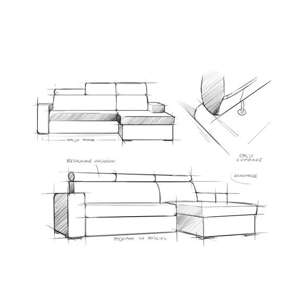 Divano angolare grigio Custom Form Atlantida, lato sinistro - CustomForm-image-3