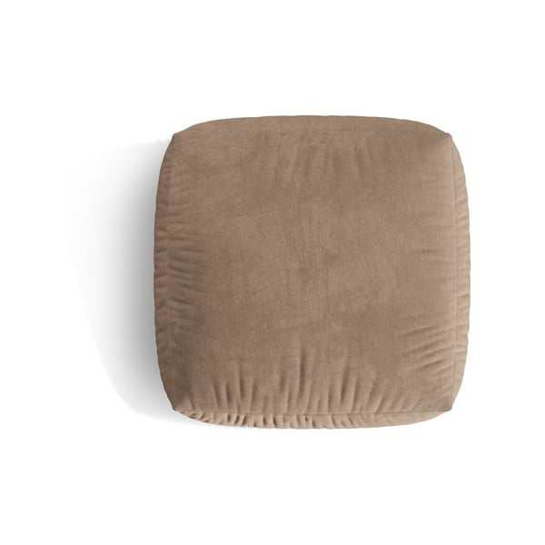 Poggiapiedi componibile marrone chiaro con rivestimento in velluto Martina – Micadoni -image-2