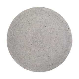 Tappeto grigio in misto lana e cotone fatto a mano, ø 140 cm Neethu - Nattiot
