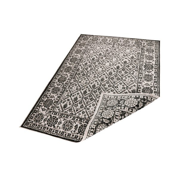 Tappeto bifacciale a motivi bianchi e neri Curacao, 120 x 170 cm - Bougari-image-2