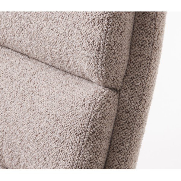 Poltrona con poggiapiedi da relax in grigio chiaro con rivestimento in bouclé Sifton – Unique Furniture-image-4