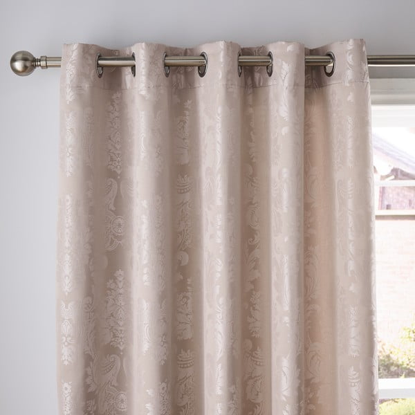 Tende damascate beige in set di 2 pezzi 229x229 cm Damask Jacquard - Catherine Lansfield