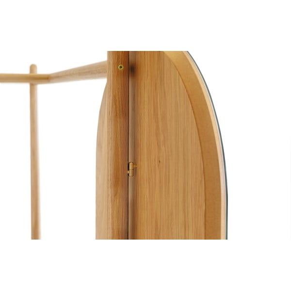 Parete dell'anticamera in legno di quercia con specchio Tripod - Woodman-image-4