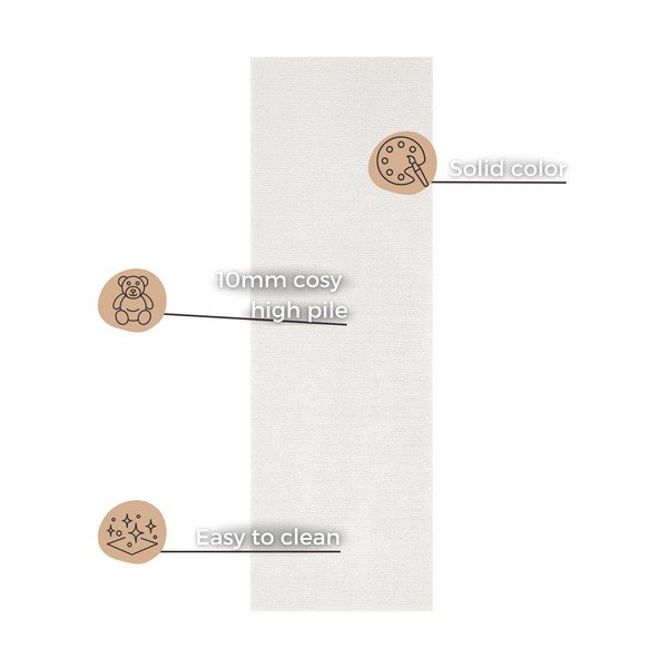 Runner crema , 80 x 250 cm Supersoft - Mint Rugs-image-4