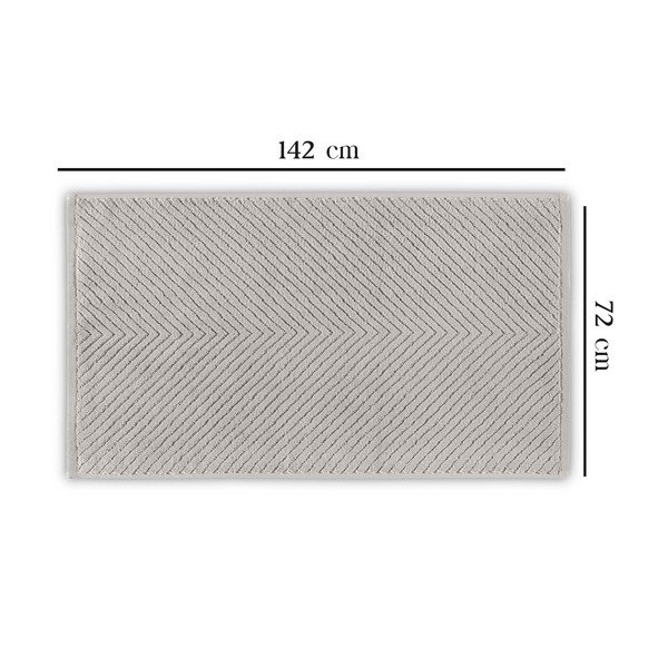 Telo da bagno in cotone grigio chiaro 142x76 cm Chevron - Foutastic-image-1