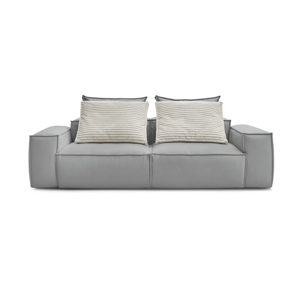 Divano in similpelle grigio chiaro 260 cm Boheme - Bobochic Paris