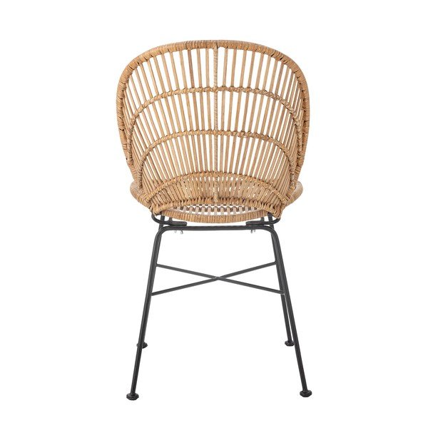 Sedia da pranzo di colore naturale in rattan Fiore – Bloomingville-image-3