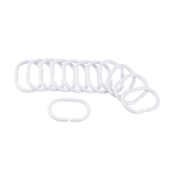 Set di ganci per tenda da doccia bianchi 12 pz 4 cm Vitamine – douceur d'intérieur