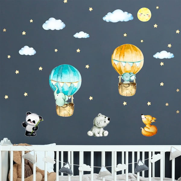 Adesivi murali per bambini Palloncini e stelle - Ambiance