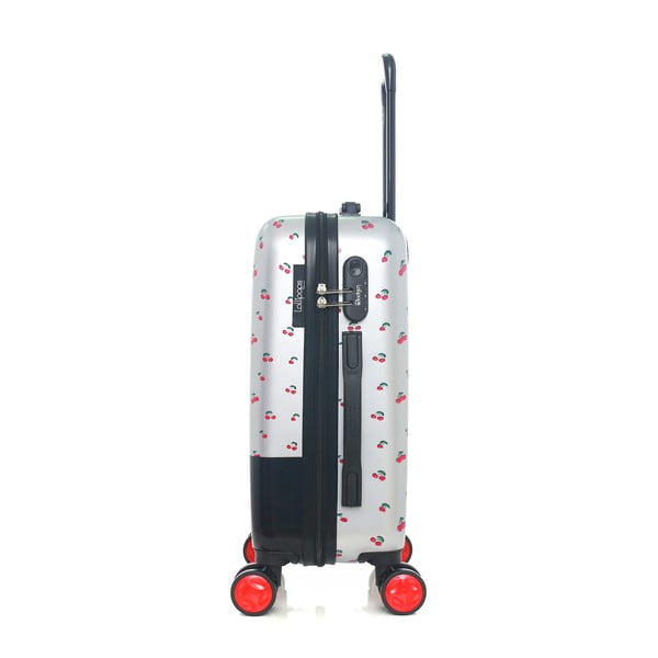 Set di valigie grigie su 4 ruote e custodia cosmetica Lollopops Holly - LOLLIPOPS-image-1