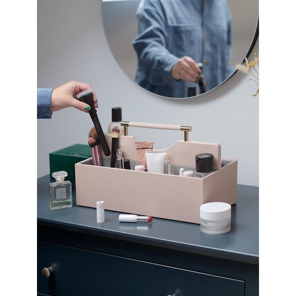 Organizzatore per cosmetici da bagno rosa chiaro Supersize - Stackers-image-1
