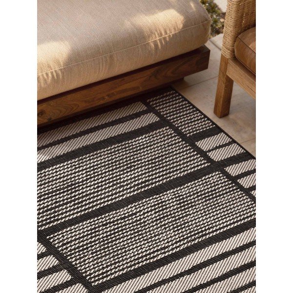 Tappeto da interno/esterno nero/color crema 160x230 cm Haringey Allington – Ted Baker-image-3