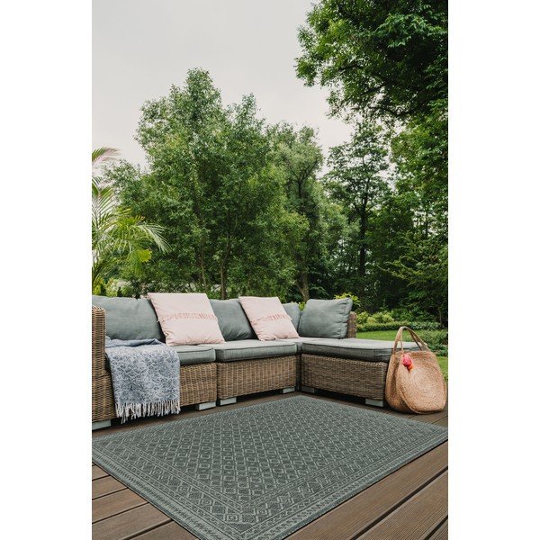 Tappeto verde per esterni 230x160 cm Terrazzo - Floorita-image-1