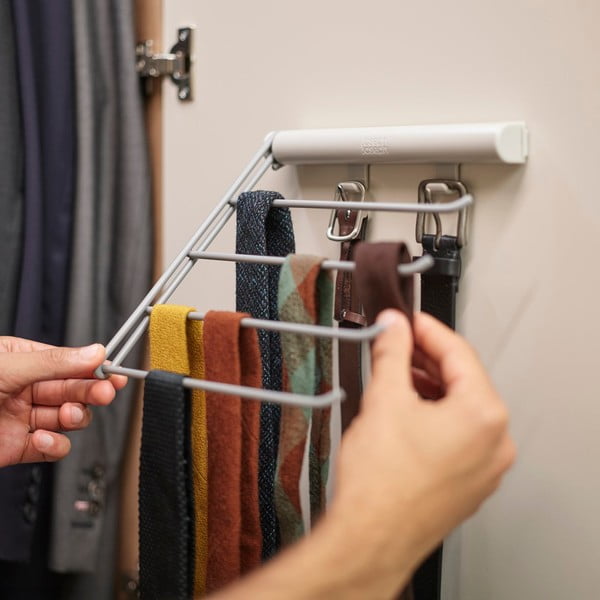 Portacravatte e portacinture in metallo Orderly - Joseph Joseph-image-1