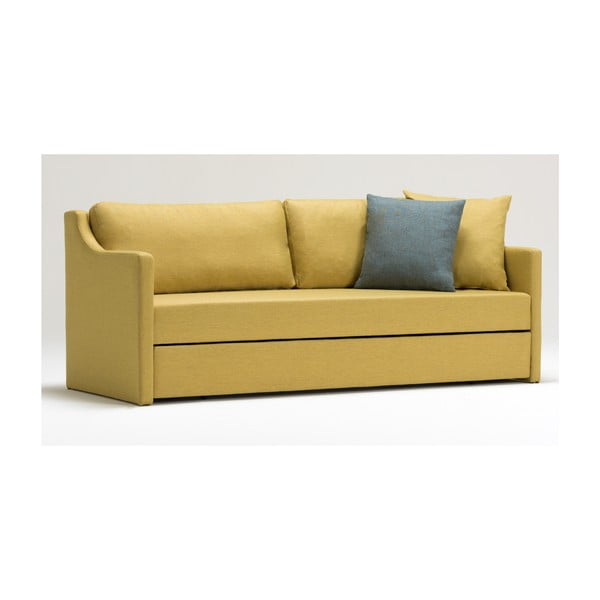 Divano letto giallo a tre posti Doty - Balcab Home