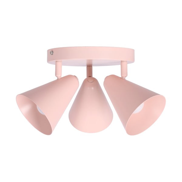Lampada da soffitto rosa chiaro con paralume in metallo 34x34 cm Amor - Candellux Lighting-image-1