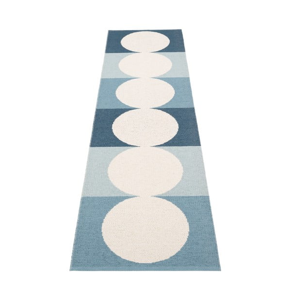 Passatoia da interno/esterno blu/color crema 70x280 cm Otto Sky – Pappelina-image-2