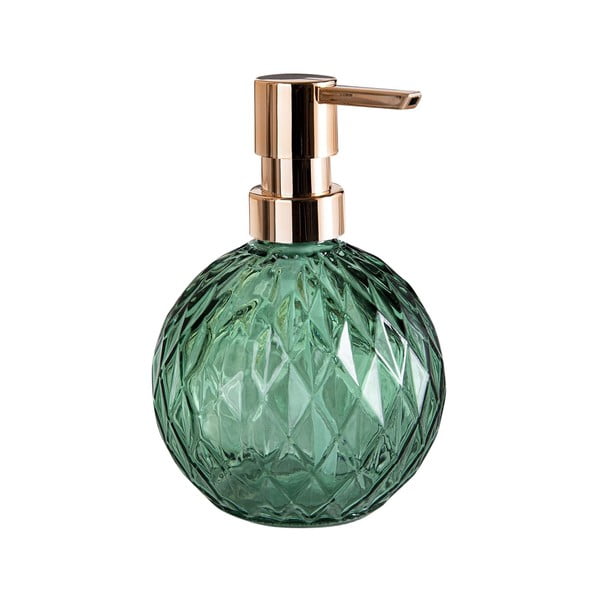 Dispenser di sapone in vetro verde 450 ml - Foutastic