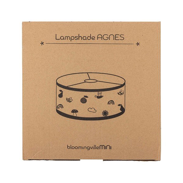 Paralume da bambini bianco/marrone con paralume in tessuto ø 34 cm Agnes – Bloomingville Mini-image-3