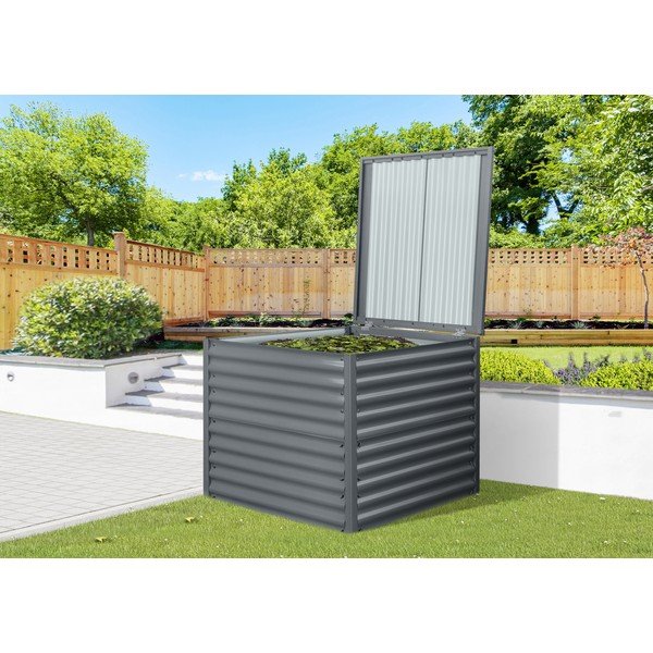 Compostiera grigio scuro 820 l Premium - Rojaplast-image-1