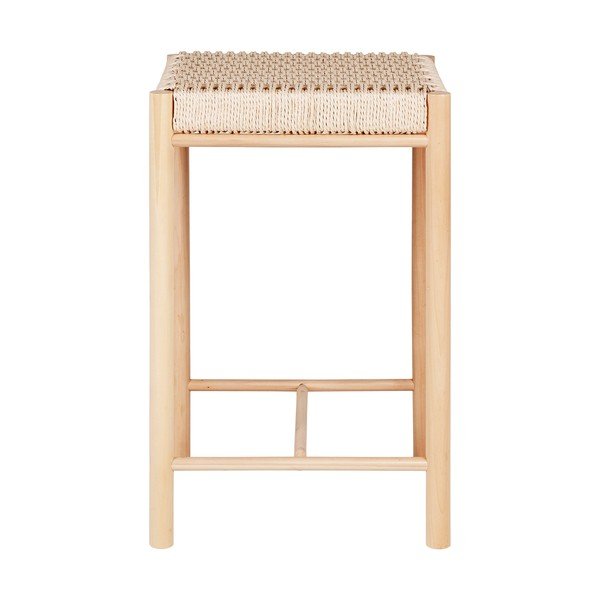 Sgabello da bar in legno di pioppo in colore naturale 66,5 cm Abano - House Nordic-image-3