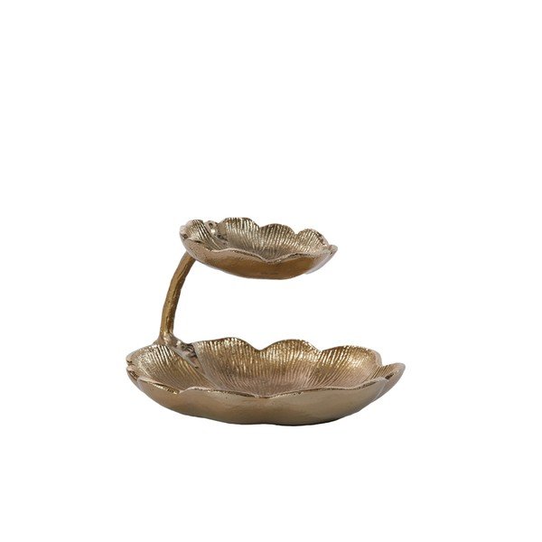 Vassoio decorativo in metallo Iris - Light & Living-image-1