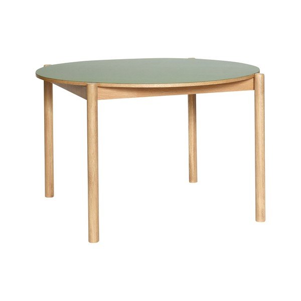 Tavolo da pranzo rotondo in rovere ø 115 cm Oblique - Hübsch