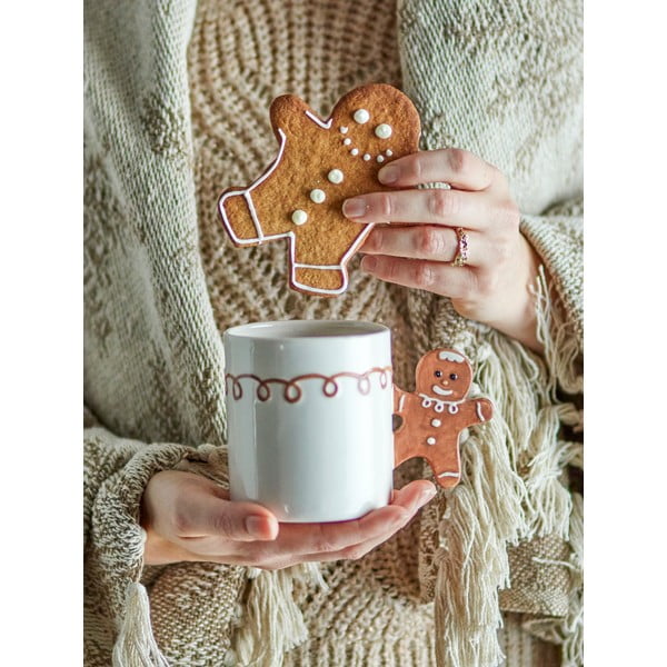 Tazza color crema in gres a tema natalizio 350 ml Ginnie – Bloomingville-image-1