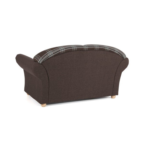 Divano a quadri marrone Corona, 151 cm - Max Winzer-image-1