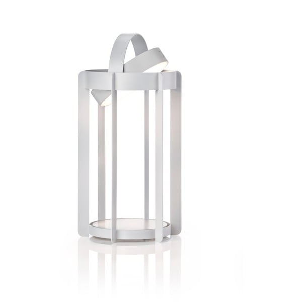 Lanterna LED da esterno grigio chiaro su USB (altezza 30 cm) Firefly - Zone