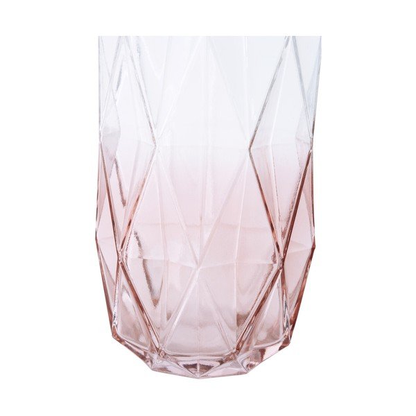Vaso rosa in vetro (altezza totale 28 cm) Brice – Premier Housewares-image-1
