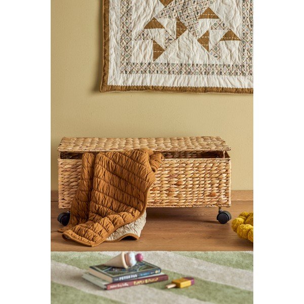 Scatola per bambini in giacinto d'acqua di colore naturale 63x40x26 cm Nelas - Bloomingville Mini-image-1