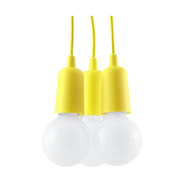 Lampada a sospensione gialla ø 15 cm Rene - Sollux-image-2
