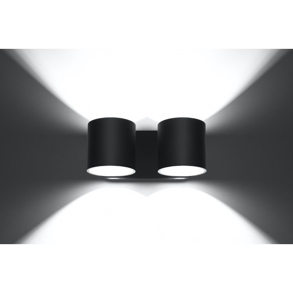 Lampada da parete nera Solux Roda - Sollux-image-4