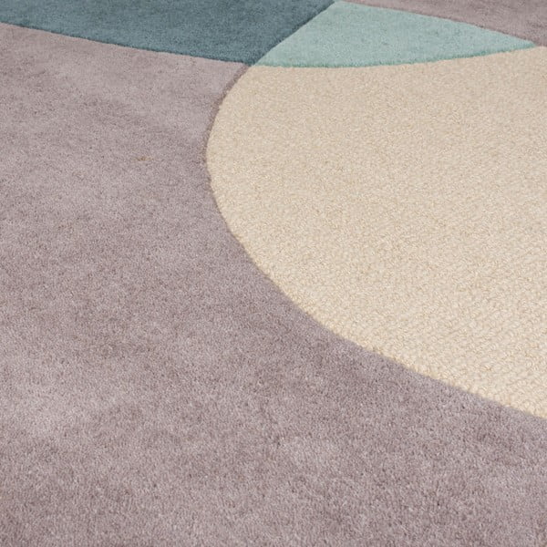 Tappeto in lana blu/beige 120x170 cm Glow - Flair Rugs-image-4