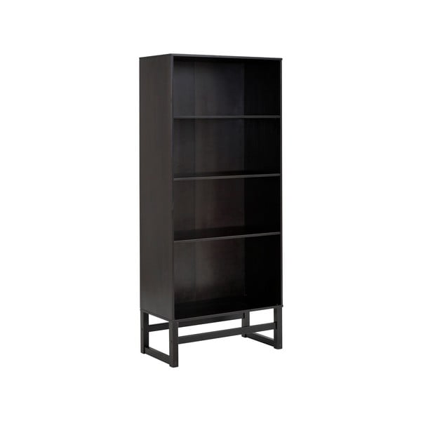 Libreria in legno di pino nero 75x175 cm Jolene - Støraa-image-1