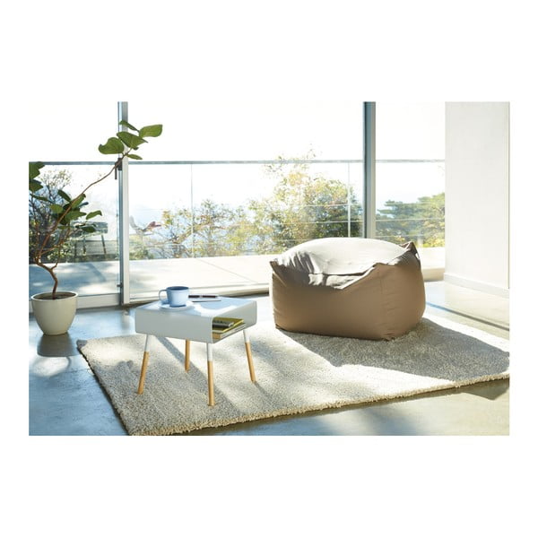 Tavolino bianco, altezza 35 cm Plain - YAMAZAKI-image-1