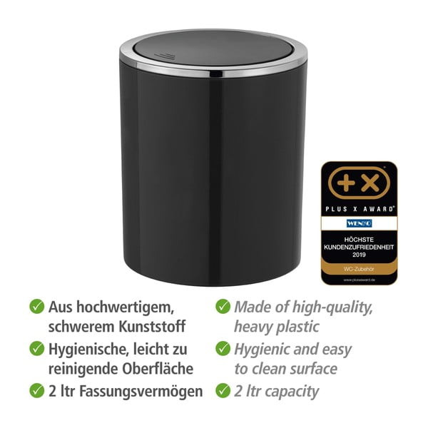 Cestino nero , 2 l Inca - Wenko-image-4
