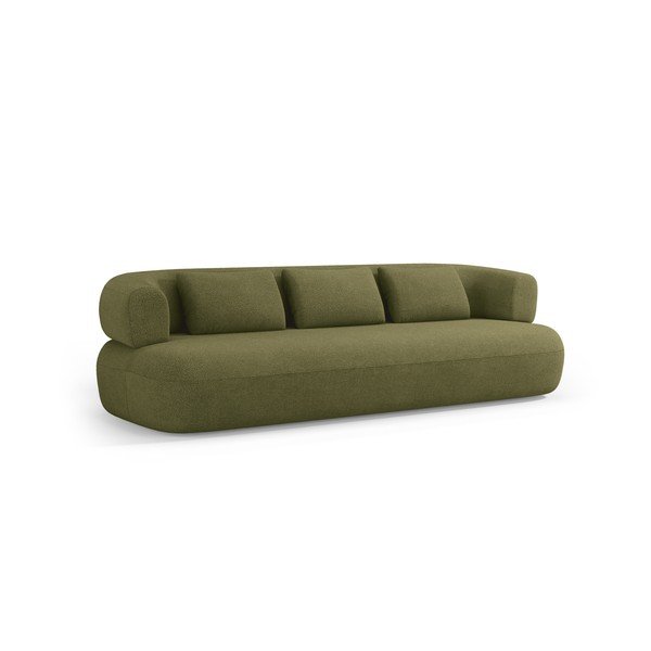Divano verde con rivestimento in bouclé 226 cm Jenny – Micadoni 